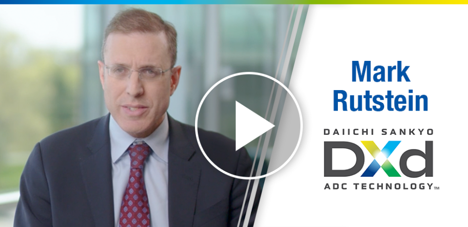Video thumbnail for the discover the design behind dxd antibody drug conjugates (adcs) video with mark rutstein, global head of clinical development
